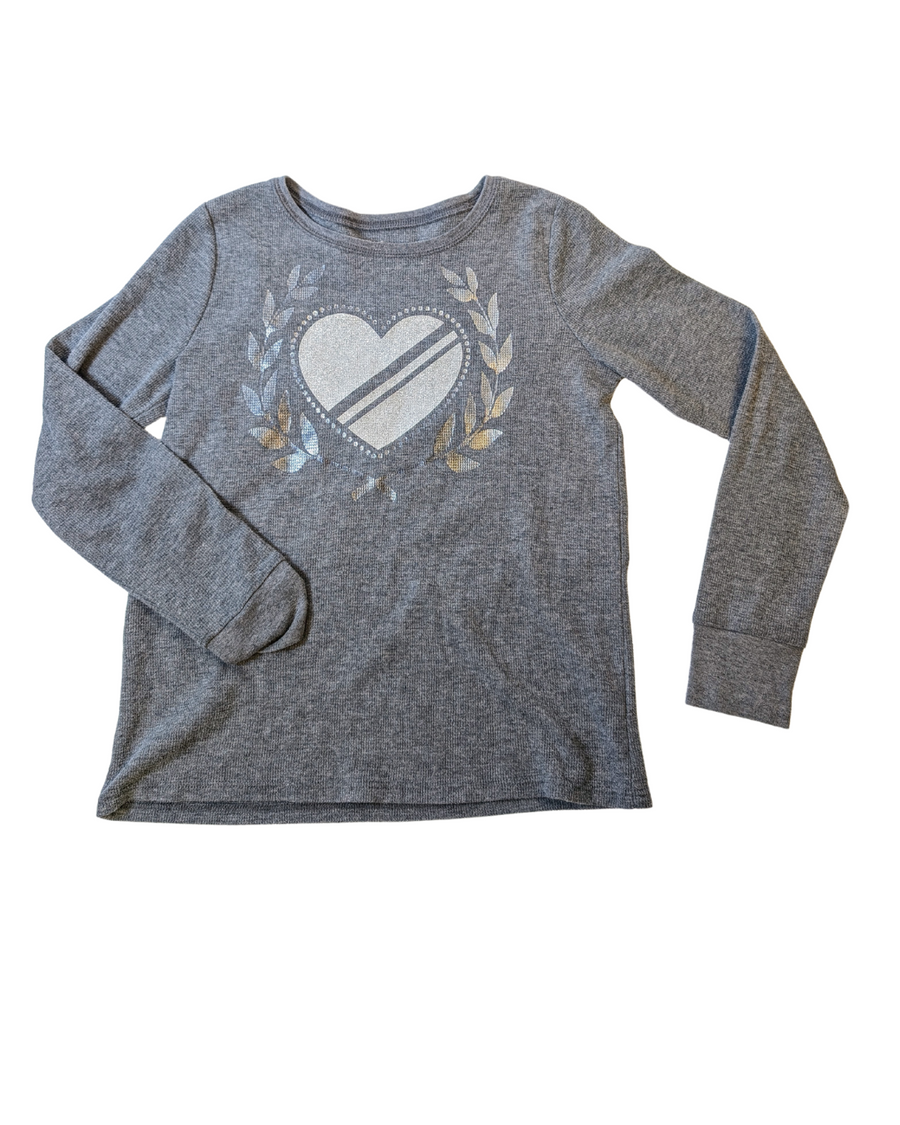 Grey Heart Top - Children's Place - T10-12