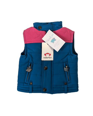 Blue/Pink Puffer Vest - Appaman - 6-12m