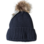 Navy blue winter hat with pompom 3-6Y