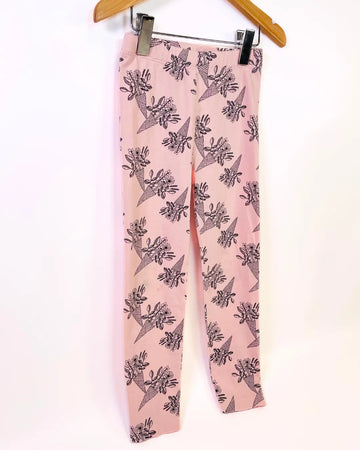 Iglo&Indi - pink bouquet leggings 4-5 years