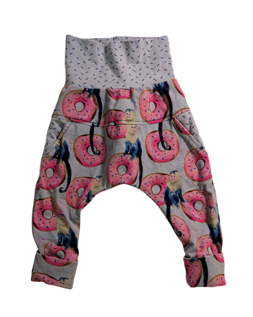 Donut/Capuchin Grow-With-Me Pants - Tiny & Moi - 6-12m