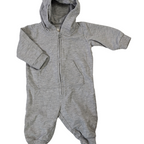 One piece grey cotton fleece - H&M - 2-4m