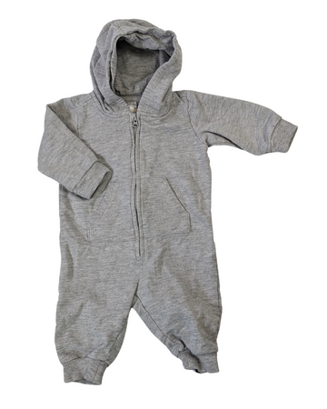 Une pièce coton ouaté gris - H&M - 2-4m