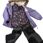 3-piece grey and purple snowsuit - Souris Mini - T4