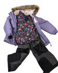 3-piece grey and purple snowsuit - Souris Mini - T4