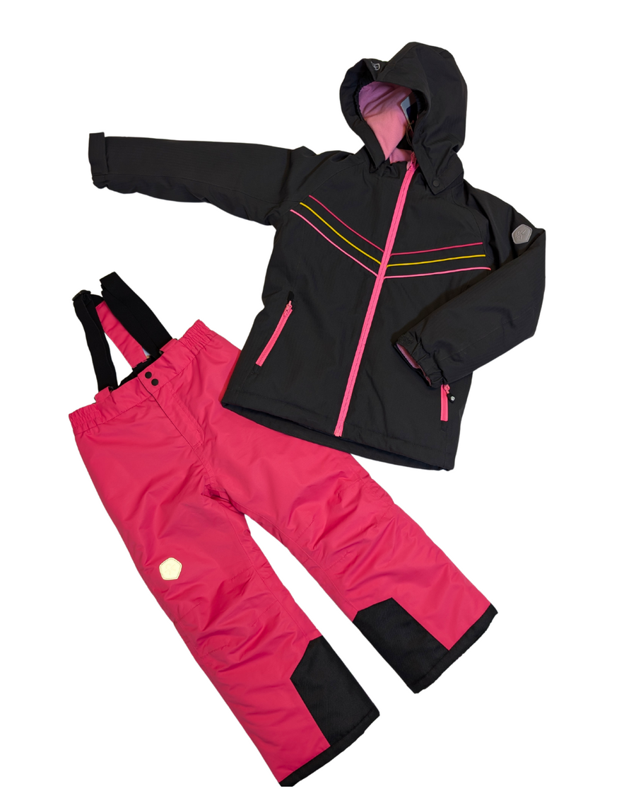 Habit de neige 2 morceaux Rose Noir - Color Kids - 5T