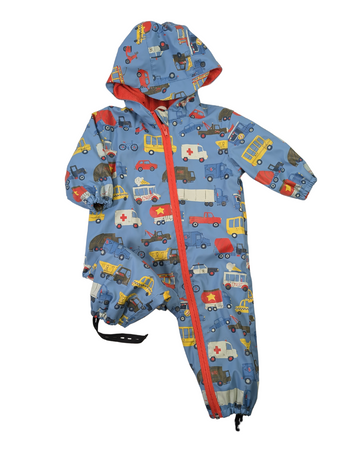 Hatley Automotive Lined Rain Suit - 9-12m