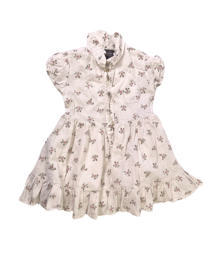Tocoto Vintage - Floral dress with buttons 2Y