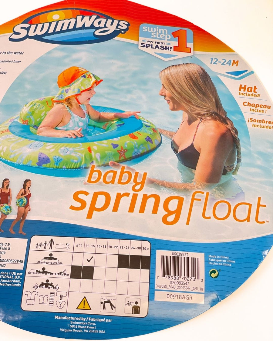 Swimways Baby Spring Float Float with Hat - Green