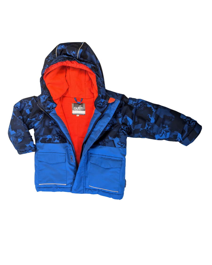 Blue dinos winter coat - Gusti - T3