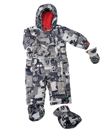 Grey Animal Snowsuit - Deux Par Deux - 12m