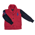 Cardigan rouge et marine - Polo Ralph Lauren - 5 ans