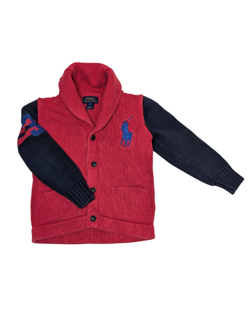 Red and navy cardigan - Polo Ralph Lauren - 5 years