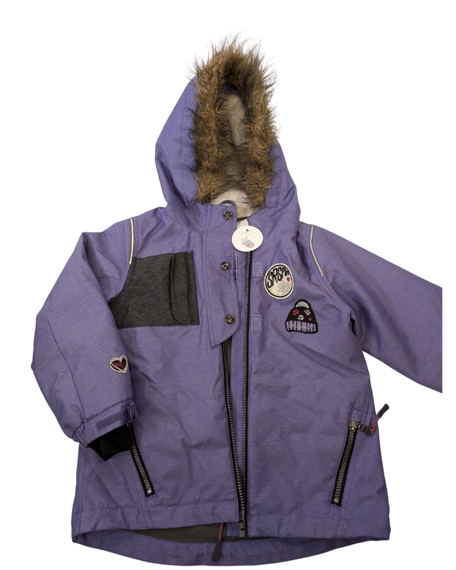 3-piece grey and purple snowsuit - Souris Mini - T4