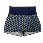 Blue Patterned Maternity Shorts - Thyme - S