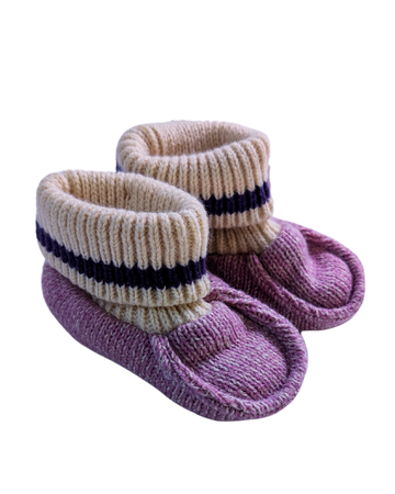 Roots Purple Non-Slip Slippers - 6-12m