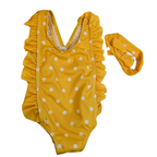 Maillot de bain jaune à pois - 12m