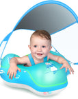 Baby swimming float with UPF50+ canopy 3m-36m