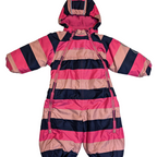 Snowsuit - pink stripes - 9m