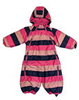 Snowsuit - pink stripes - 9m