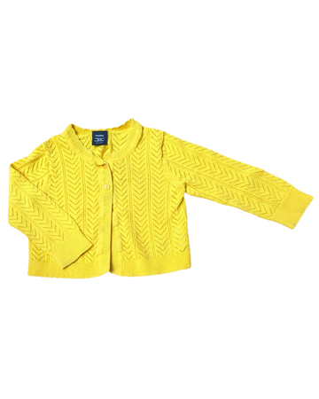 Boléro en tricot jaune - Baby Gap - 18-24m