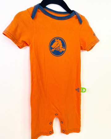 Crocs - Orange summer jumpsuit 9 months