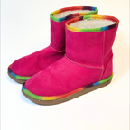 Bright pink mid-season boots 12