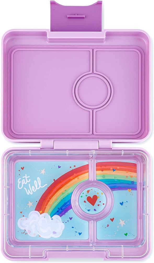 Boite à collation - Lulu Violet avec arc-en-ciel