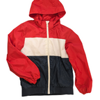 Mid-season coat - blue white red - H&M - 8-10 years