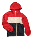 Mid-season coat - blue white red - H&M - 8-10 years