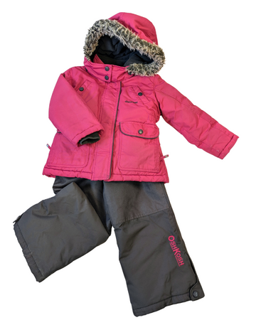 2 Piece Hot Pink Snowsuit - Oshkosh - Size 4