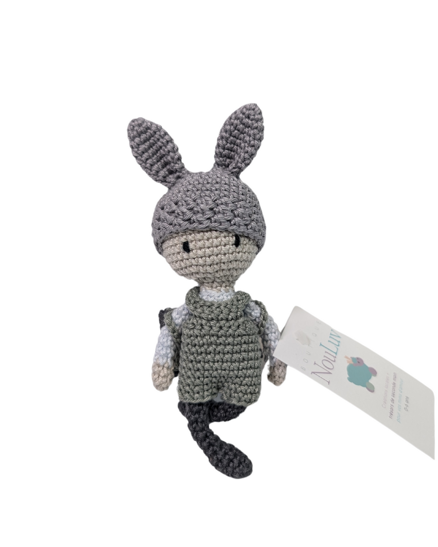 Peluche tricotée - Enfant lapin