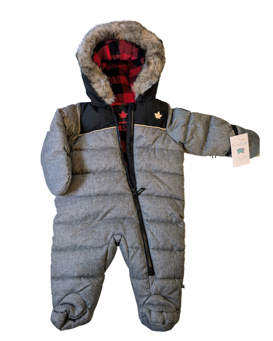 Grey Snowsuit - Canadiana - 3-6M