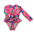 Maillot de bain manches longues fleurs roses - Tommy Bahama - 12m