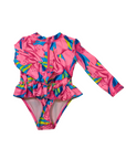 Maillot de bain manches longues fleurs roses - Tommy Bahama - 12m