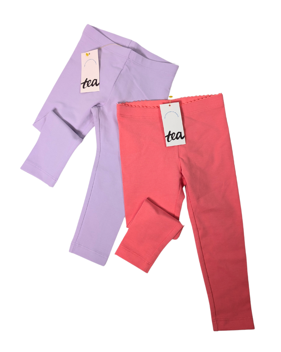 Coral and lilac legging duo - Tea - 12-18m