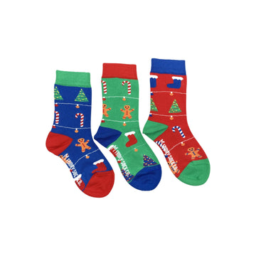 Kid's Socks - Ugly Christmas Gingerbred