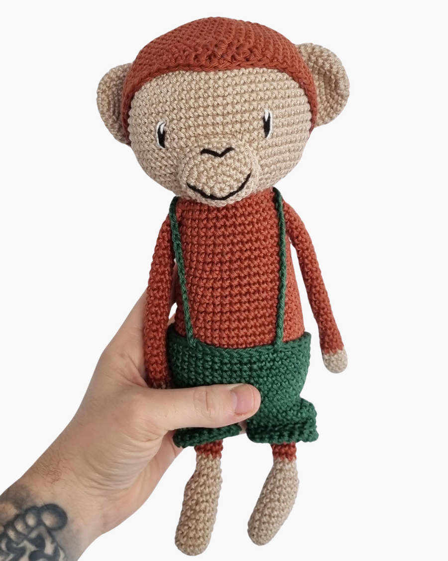 Knitted soft toy - Lui monkey