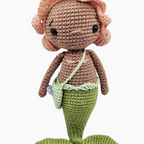 Knitted soft toy - Lulu the mermaid