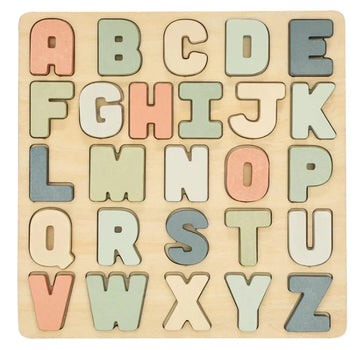 Wooden alphabet puzzle