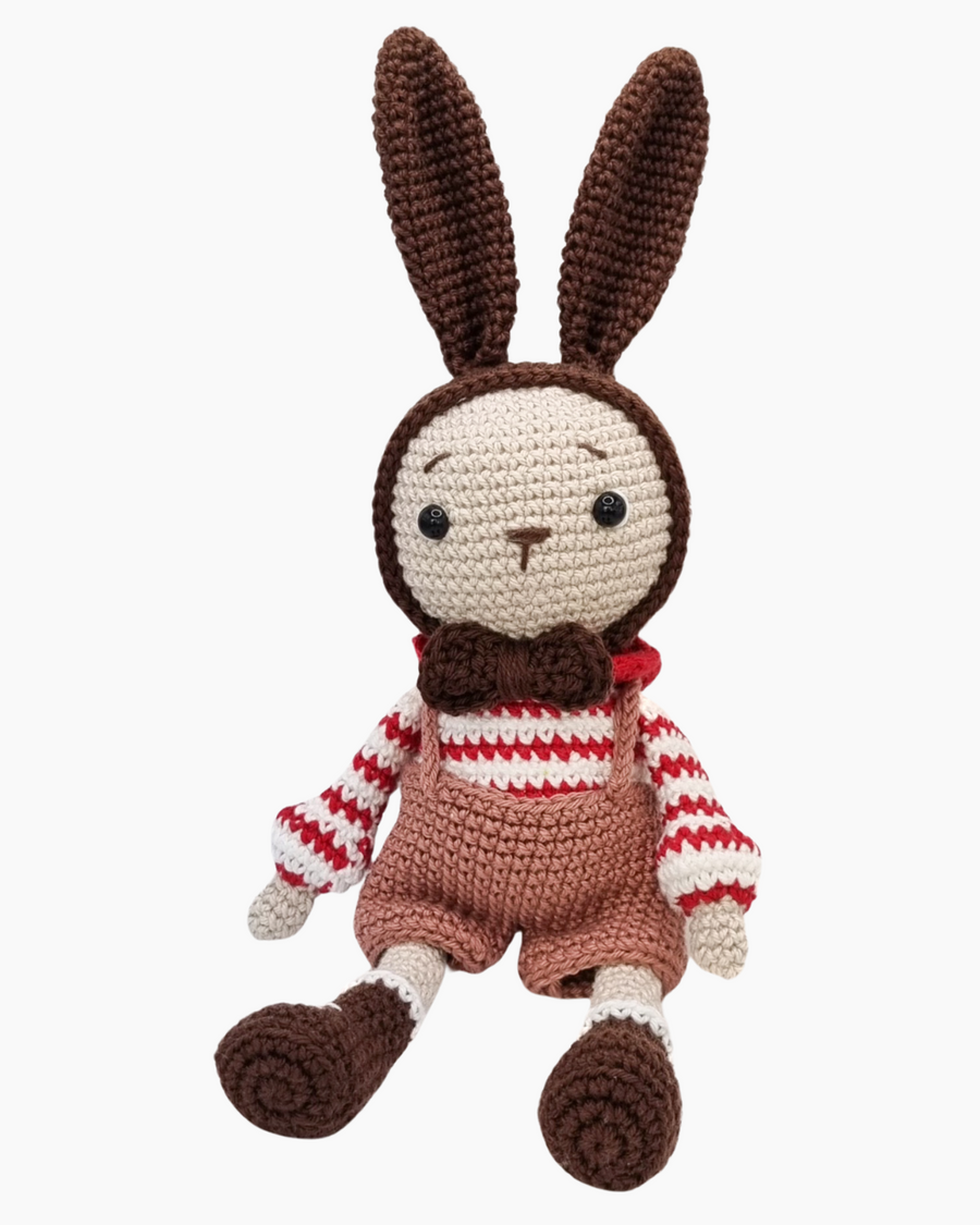 Knitted soft toy - Miti the rabbit