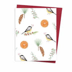 Greeting card - Chickadee pattern