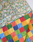 Vintage colorblock fish quilt cover