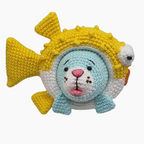 Knitted soft toy - Seal