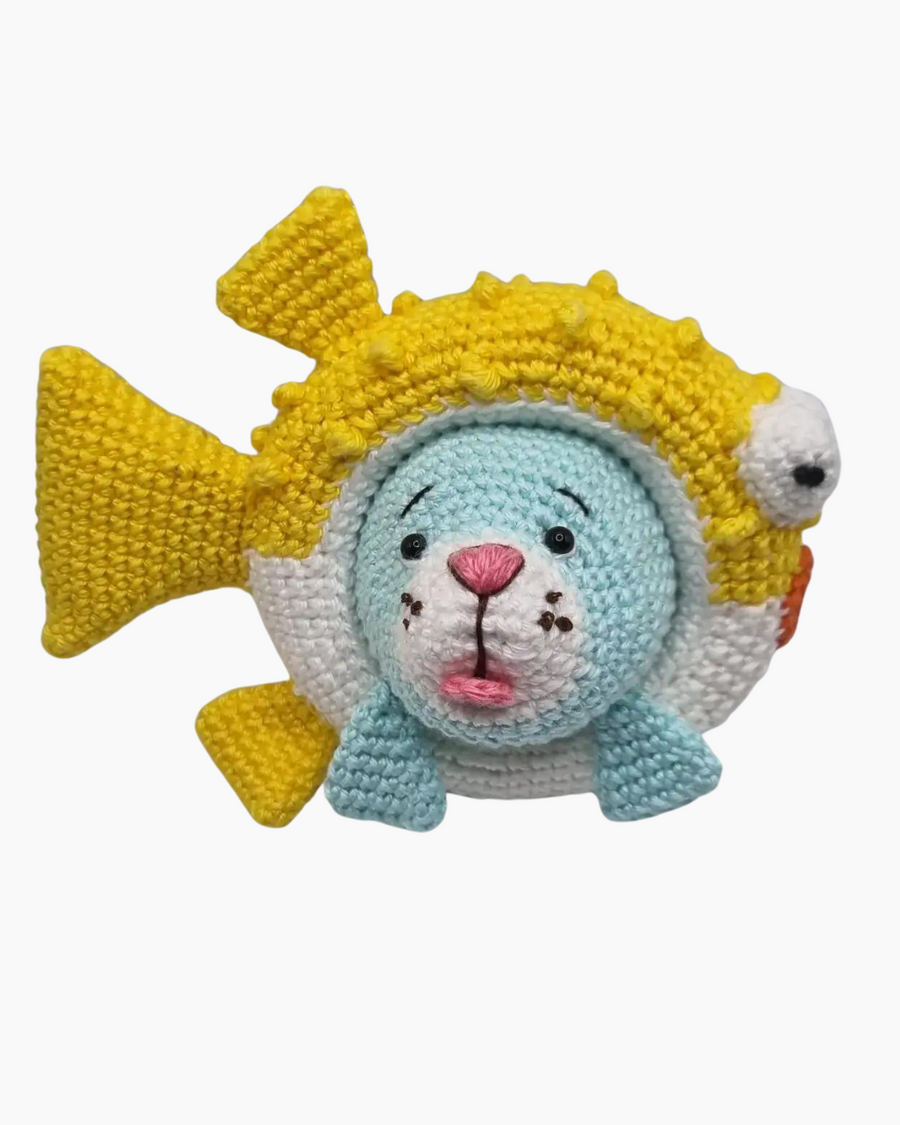 Knitted soft toy - Seal