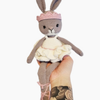 Knitted soft toy - Swann the rabbit