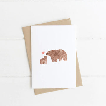 Carte de souhaits - Maman ours