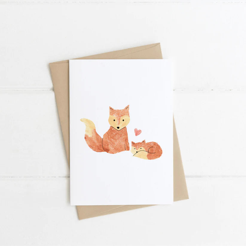 Greeting card - Mama fox