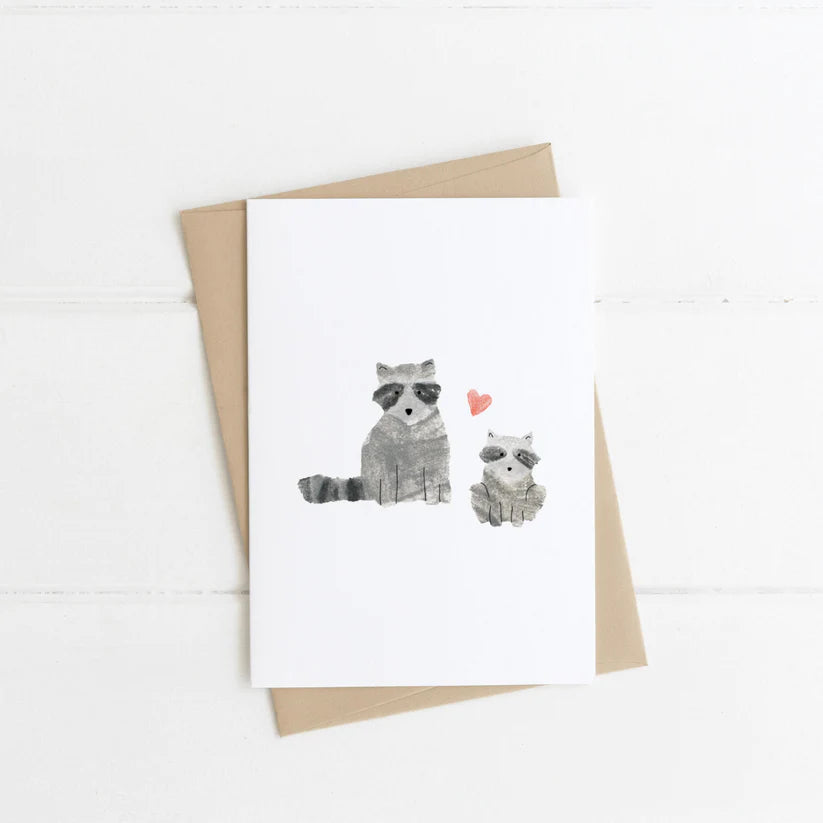 Greeting card - Mama raccoon