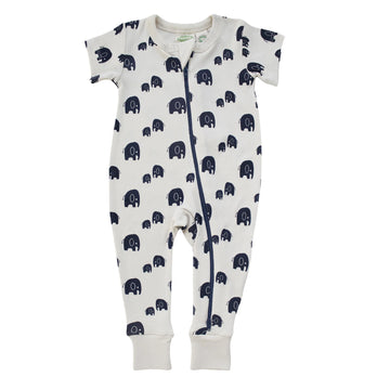 Pyjamas manches courtes - éléphants marine